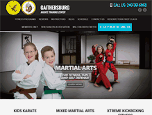 Tablet Screenshot of martialartsgaithersburg.com